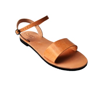 Summer Sandal Shoe Women's Sandals Natural Brown Greek Handmade Women's Flats