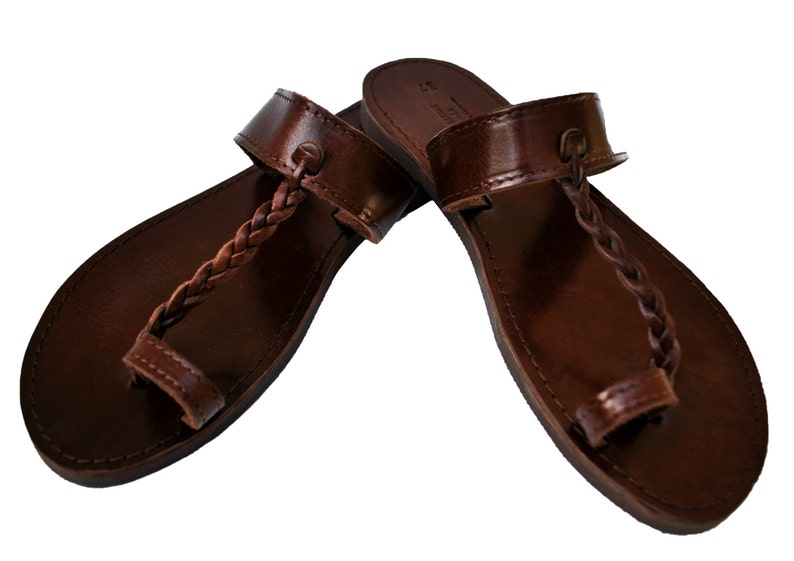 Leather boho sandals, women bohemian sandals shoes for women image 3