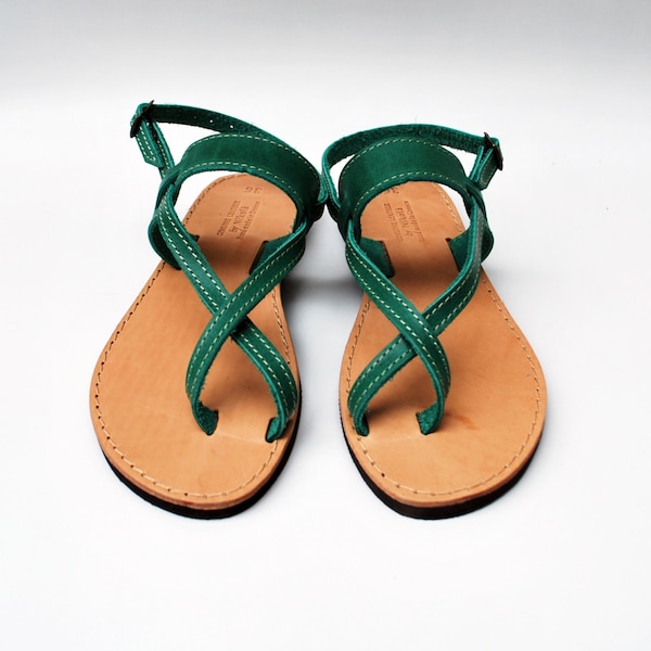 Green Sandals Etsy