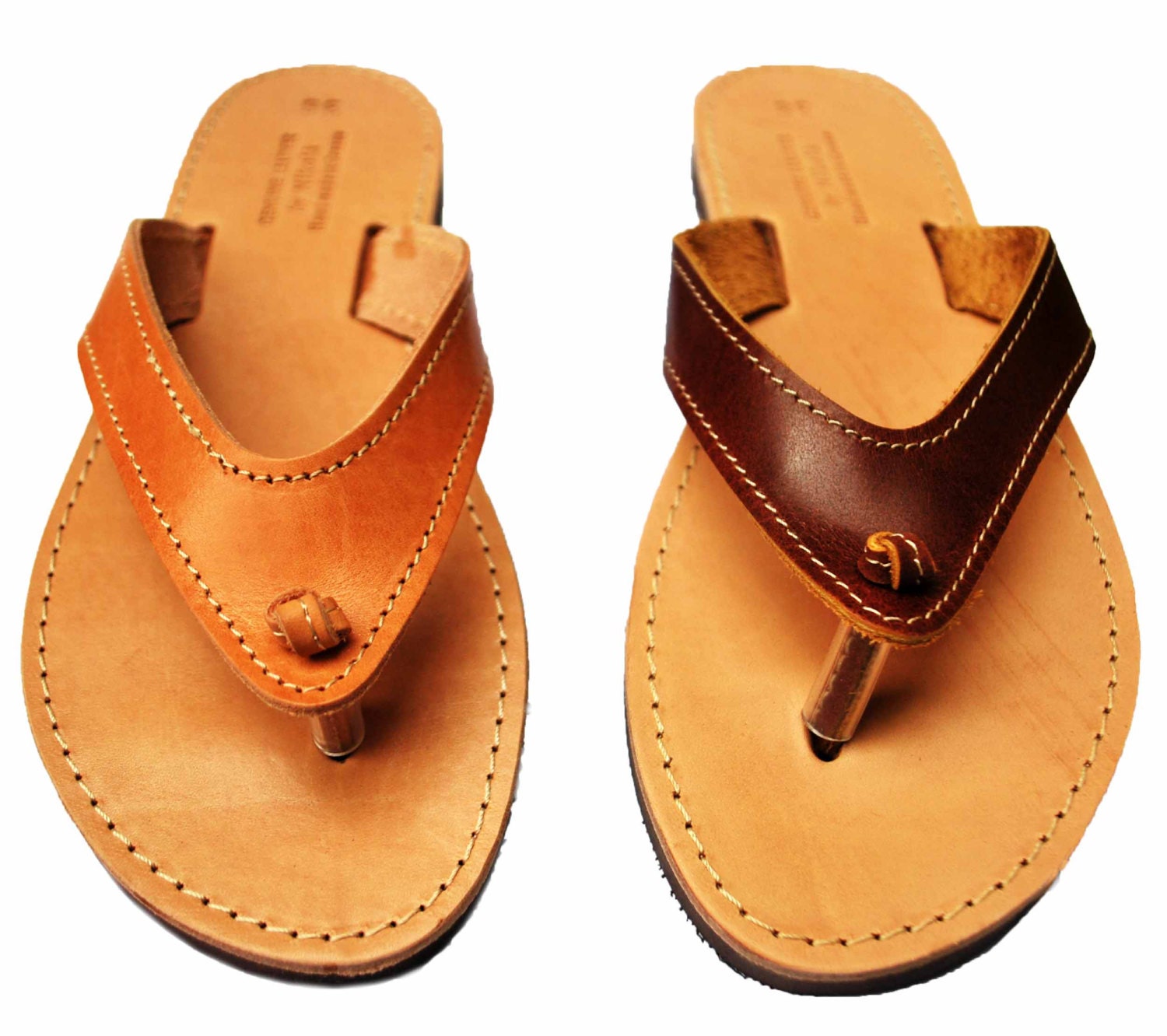 Leather Sandals Women Flip Flops Leather T For Her Etsy