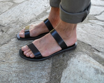 Mens Leather Slides: Custom Summer Sandals