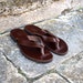 Mens Leather Flip Flops, Dark Brown Mens Sandals - Etsy