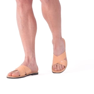 Mens brown sandals, greek men sandals, casual men shoes, men comfort shoes, father gift