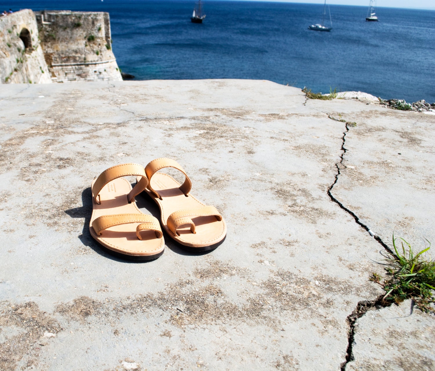 mens greek leather sandals