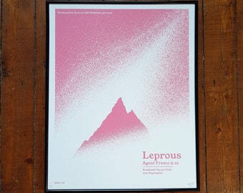 Leprous, Agent Fresco, 22 Screen Print Gig Poster - Brudenell Social Club, Leeds Screenprint by OR8 DESIGN