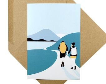 Walkers Valentines Card 'Last Walk Of Summer' Card by OR8 DESIGN