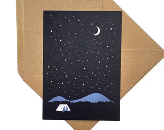 Camping Couple Card 'Lost In The Stars' Card by OR8 DESIGN