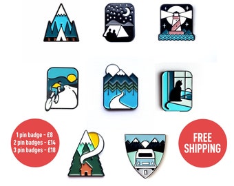Outdoors Pin Badge Set by OR8 DESIGN