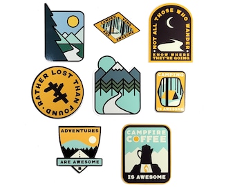 Outdoors Travel Vinyl Stickers By OR8DESIGN