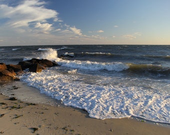 Beach Photography Chatham Cape Cod Crashing Wave Jetty Photograph Lower Cape Coastal Design Ocean Wall Art