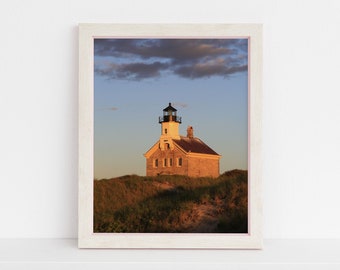 North Light Block Island Photography Rhode Island Lighthouse Coastal Photograph New England Art Photographic Print Nautical Decor RI Artwork
