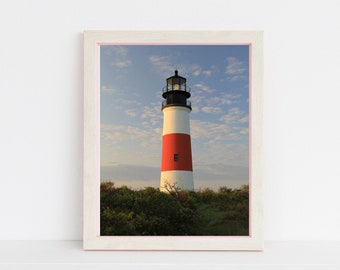Siasconset Nantucket Photography Sankaty Head Light Sconset Lighthouse Photograph Cape Cod Coastal Art New England Photo ACK Seashore