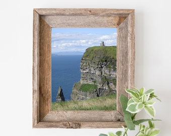 Irland Klippen von Moher Castle Fotografie O'Brien's Tower Fotografie Rustikal Irische Seelandschaft Wand Kunst Ozean Natur Dekor Meer Stil Travel