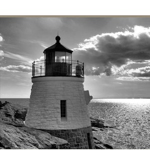 Fotografia del faro di Newport Castle Hill Decorazioni del faro Decorazioni per la casa nautiche della baia di Narragansett Costiere immagine 6