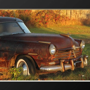 Hudson Car Photography Rusty Classic Automobile Photograph Wall Decor Antique Vehicle Office Decor Rustic Vintage Car Photographic Art