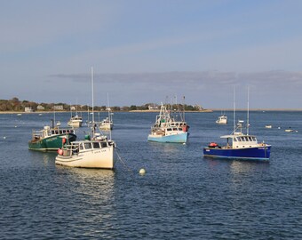 Chatham Fishing Boats Photography Fish Pier Nautical Photograph Coastal Print Cape Cod Wall Art