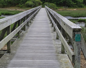 Photographie de Welfleet Uncle Tims Bridge, Cape Cod, littoral du Massachusetts, photographie de Duck Creek, impression de l'île de Hamblen, dans le MA Historic