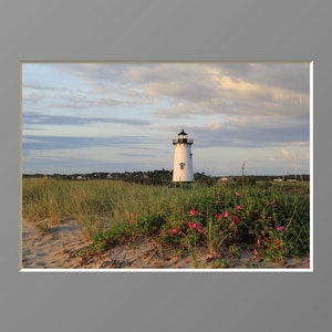 Farol de Martha&#39;s Vineyard Fotografia Náutica Praia Rosa Fotografia Costeira Cape Cod Decoração de Parede Farol de Edgartown MV