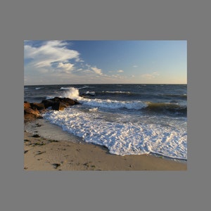 Beach Photography Chatham Cape Cod Crashing Wave Jetty Photograph Lower Cape Coastal Design Ocean Wall Art image 3