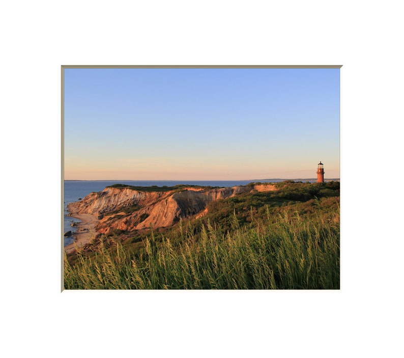 Aquinnah Light Martha's Vineyard Photography Gay Head Light Photograph Aquinnah Cliffs Cape Cod Print Nautical Wall Decor Coastal Design MV image 5