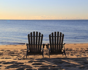 Popponesset Chairs Mashpee Photography Cape Cod Beach Photograph Artwork Ocean Print Coastal Art Massachusetts