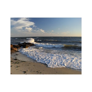 Beach Photography Chatham Cape Cod Crashing Wave Jetty Photograph Lower Cape Coastal Design Ocean Wall Art image 5