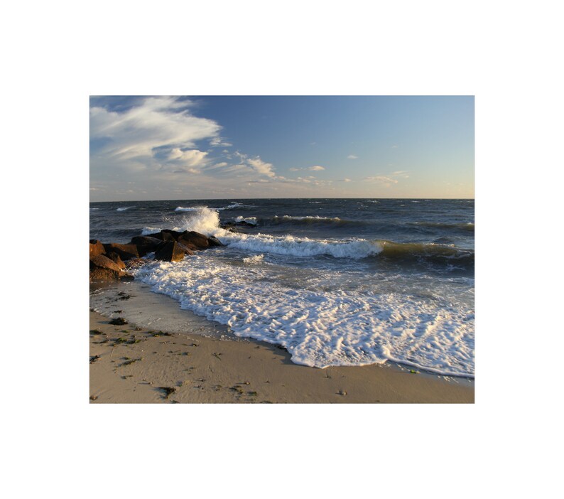 Beach Photography Chatham Cape Cod Crashing Wave Jetty Photograph Lower Cape Coastal Design Ocean Wall Art image 5