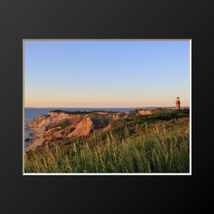 Aquinnah Light Martha's Vineyard Photography Gay Head Light Photograph Aquinnah Cliffs Cape Cod Print Nautical Wall Decor Coastal Design MV image 4