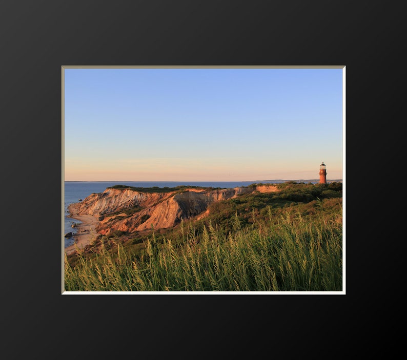 Aquinnah Light Martha's Vineyard Photography Gay Head Light Photograph Aquinnah Cliffs Cape Cod Print Nautical Wall Decor Coastal Design MV image 4