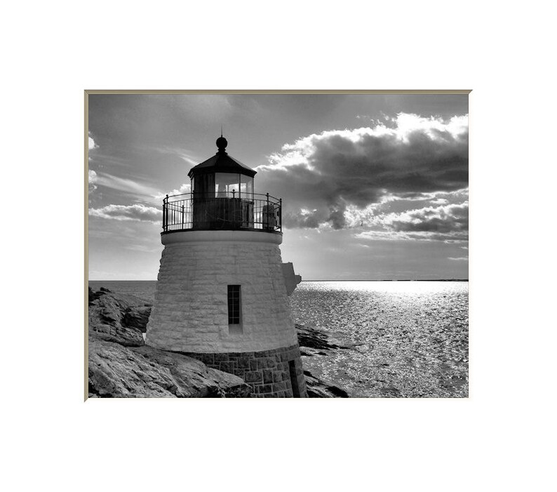 Fotografia del faro di Newport Castle Hill Decorazioni del faro Decorazioni per la casa nautiche della baia di Narragansett Costiere immagine 6