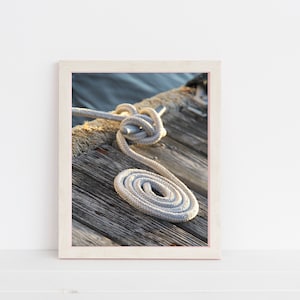 Coiled S Knot Photography Nautical Cleat Coiled Line Boater Decor Coastal Beach House Design Sailor Knot Wall Decor Boat Rope Prints Home