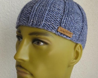 Men's cap in DJ Ötzi style mottled blue white