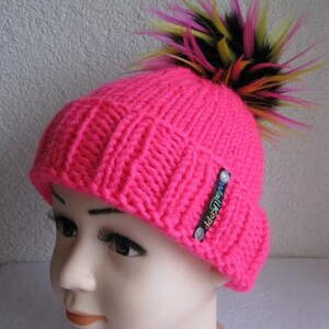 Children Beanie Neon Pink