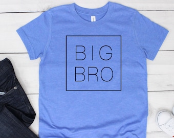 T-shirt à manches courtes BIG BRO Squared Youth, T-shirt grand frère, t-shirt Big Bro, cadeau pour frère, cadeau pour fils, t-shirts de famille, tee-shirt Big Bro