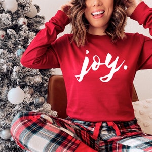 Freude. Shirt, Festliches Shirt, Urlaub Tshirt, Weihnachts Shirt, Happy Shirt, Joy Tshirt, Frohe Weihnachten Shirt, Urlaub T-Shirt, Unisex Langarm Shirt