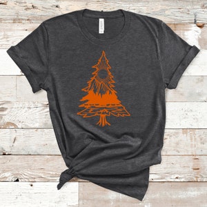 Pine Tree in Nature Short-Sleeve Unisex T-Shirt, Nature Tee, Camping Shirt, Hiking Shirt, Forest Tee