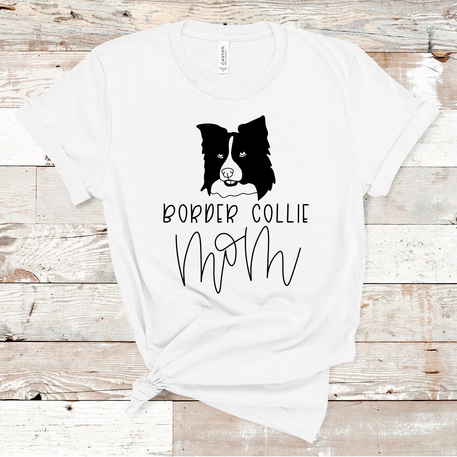 MG Womens T-Shirt - Border Collie - Denim