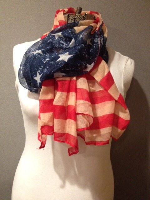 American Flag Patriotic Vintage Red White and Blue Stars and Stripes ...