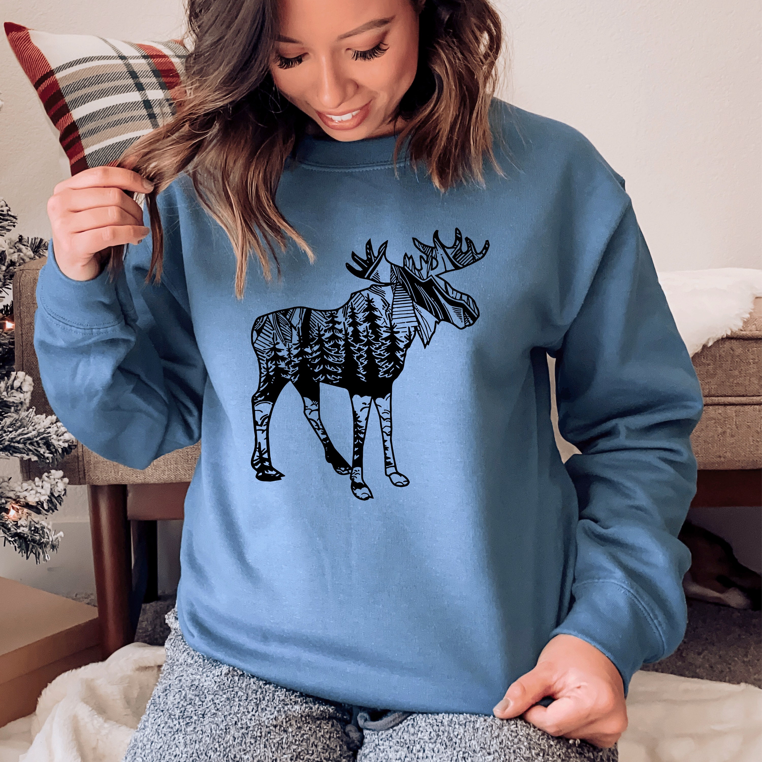 Moose Sweatshirt Moose Lover Gift Wildlife Tshirt Nature - Etsy