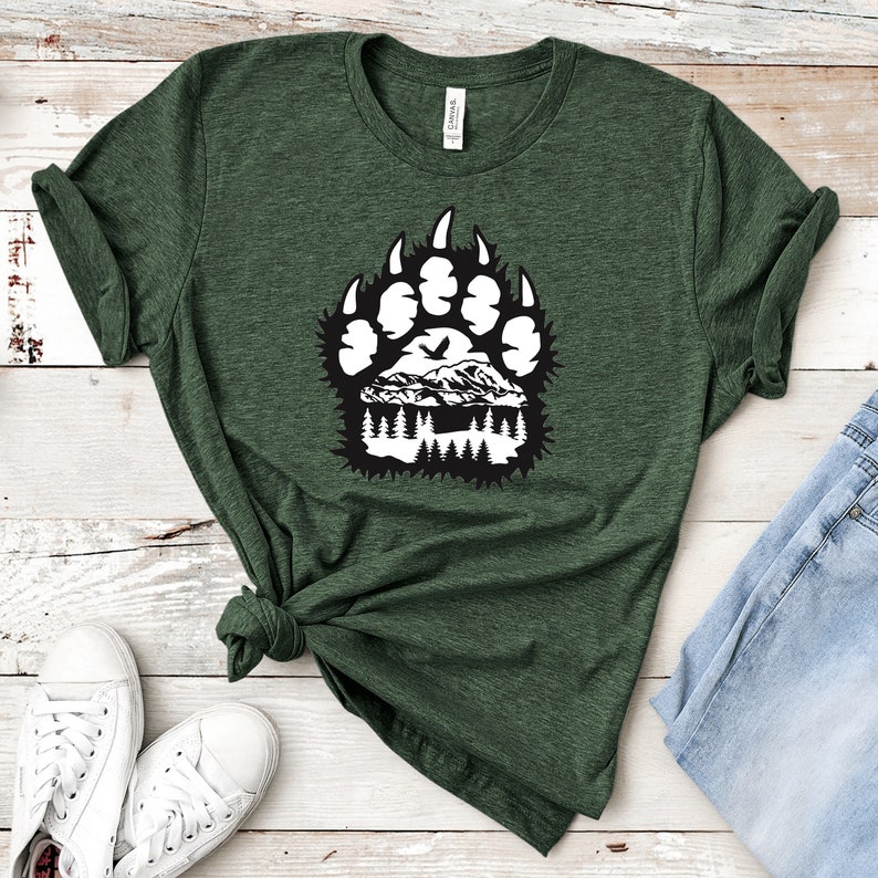 Bear Paw Shirt Bear Claw Shirt Wildlife Bears Shirt Etsy
