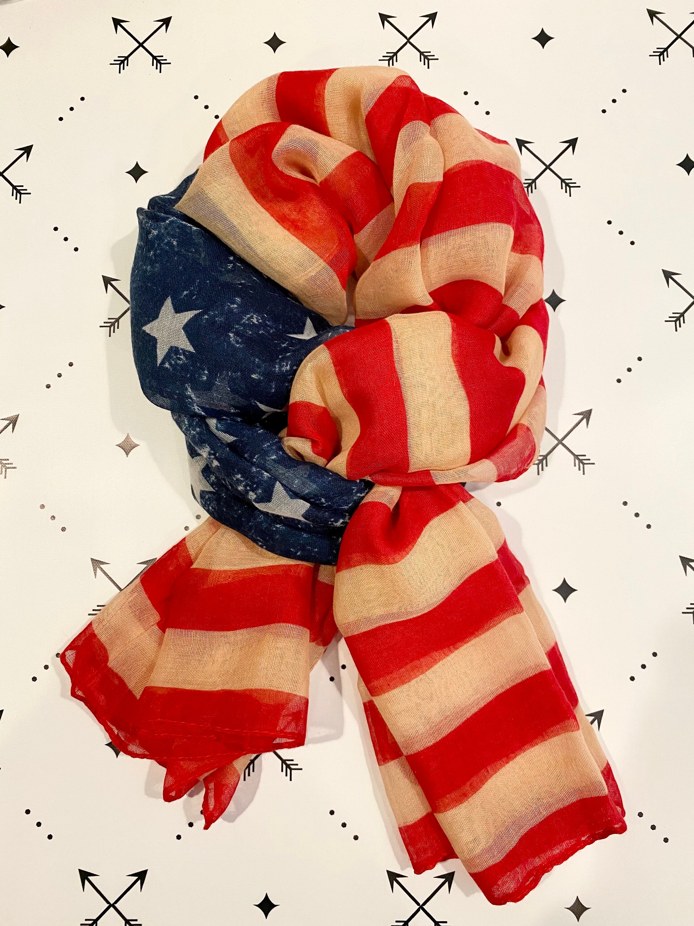 American Flag Patriotic Vintage Red White and Blue Stars and Stripes ...