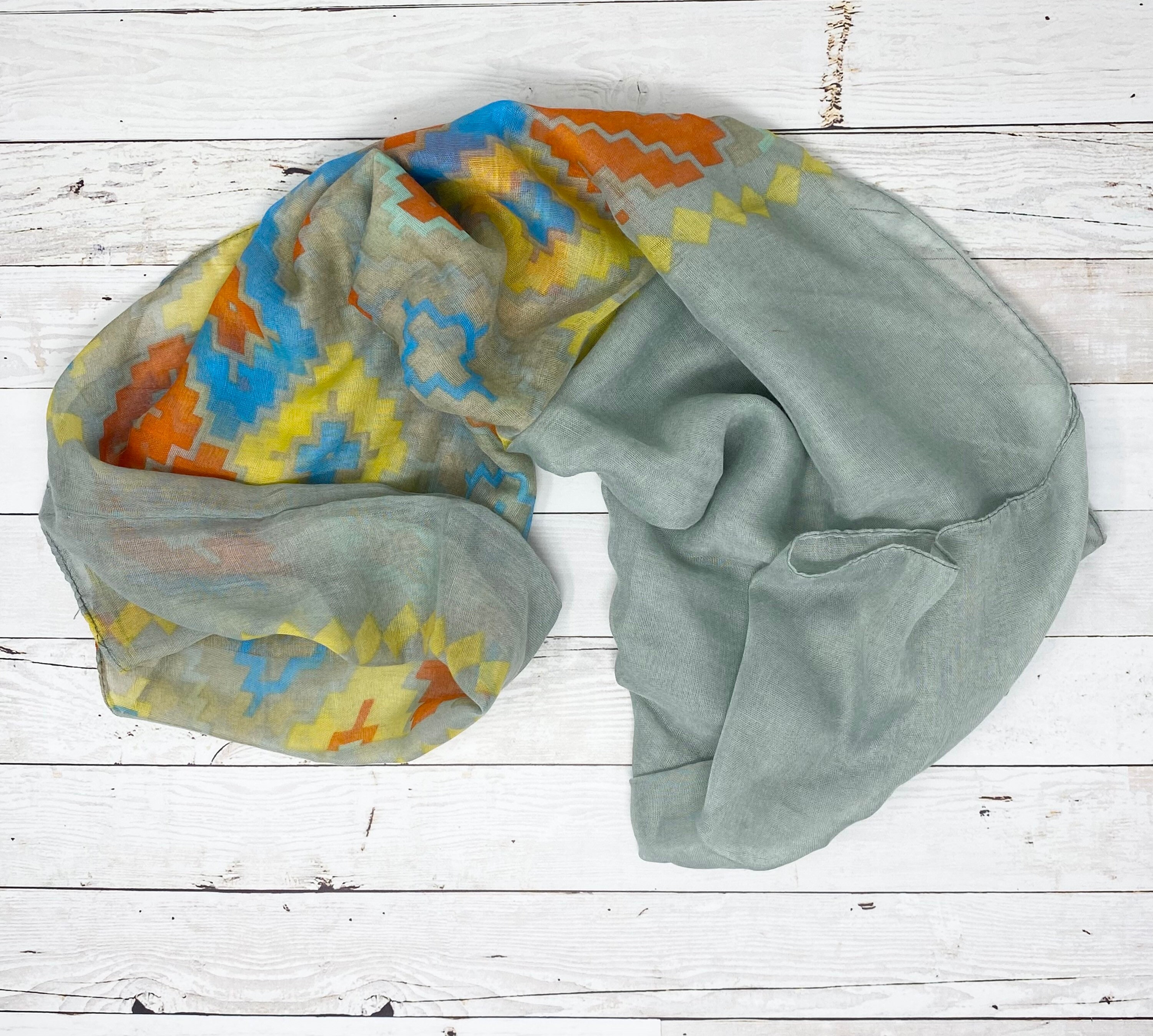 Pisgah Aztec Scarf in Dark Green by Southern Marsh main image 1