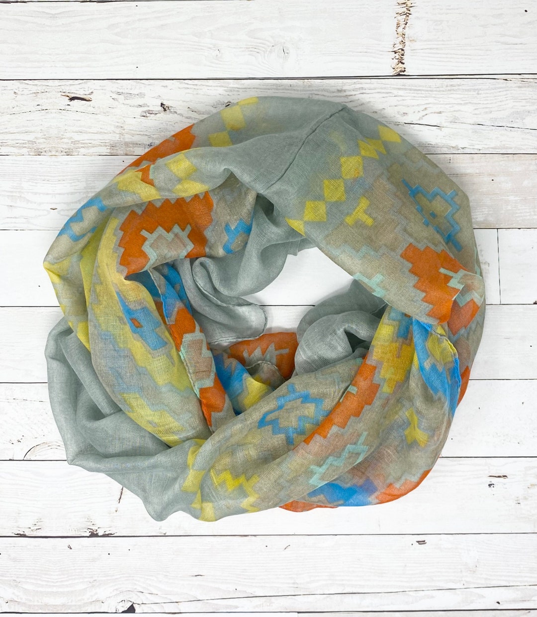 Pisgah Aztec Scarf in Dark Green by Southern Marsh main image 0