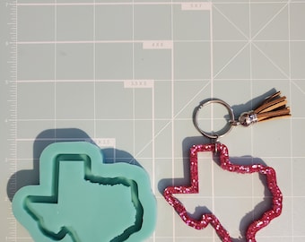 Texas outline keychain mold,