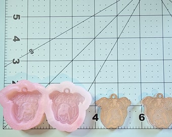 Bulldog silicone earring mold