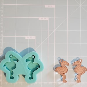 Flamingo silicone earring mold