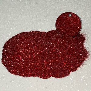 Aphrodite .08 pailleté holographique rouge en polyester résistant aux solvants