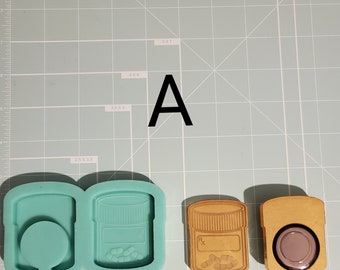 Medicine bottle with pills silicone mold, badge reel mold, keychain mold, silicone mold