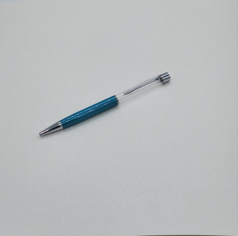 Floating fillable glitter pens turquoise