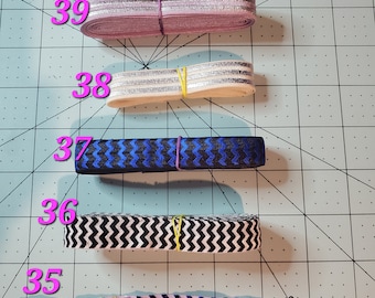 Chevron Foe, Stripe Foe, Foe, Fold Over Elastic.